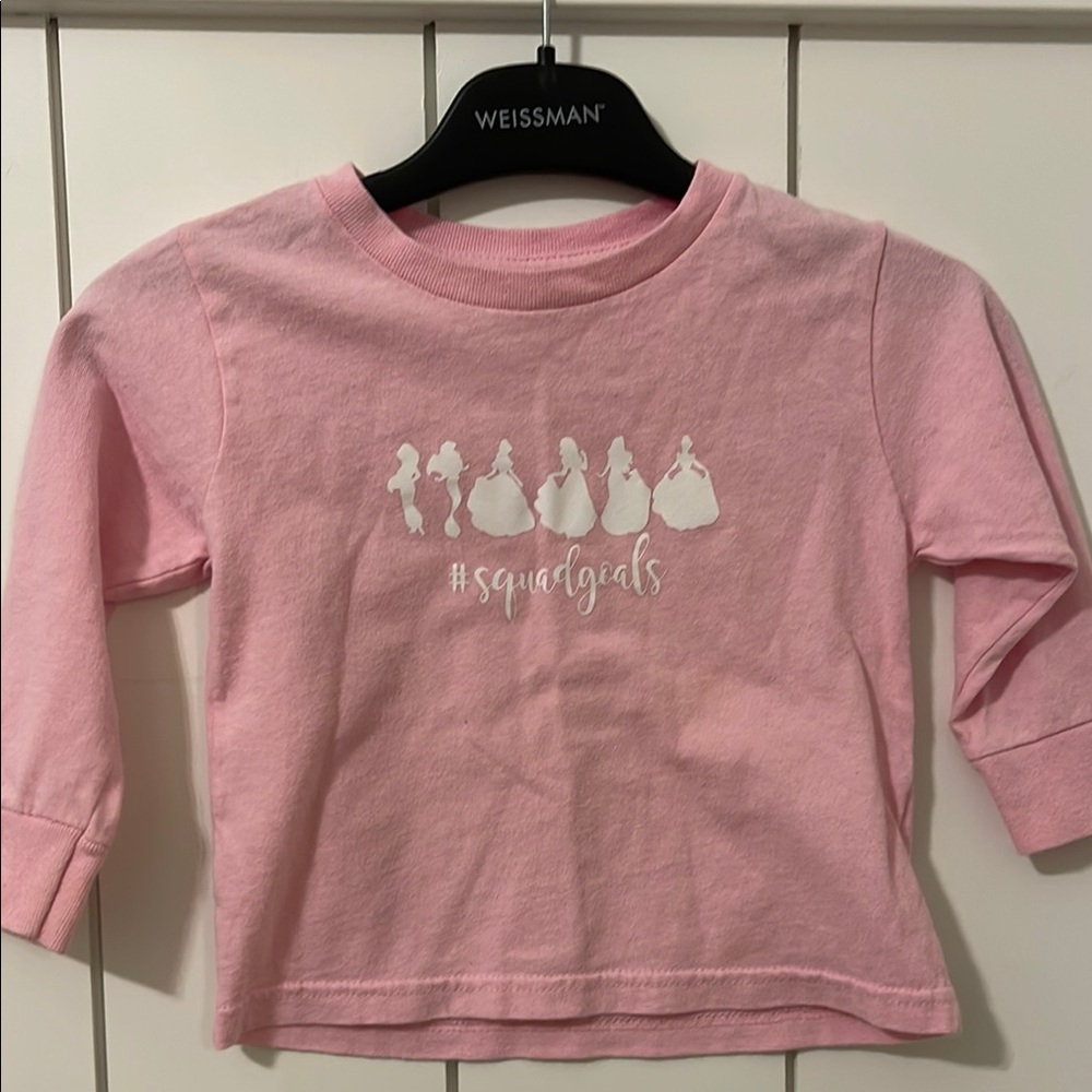 Disney Princess Girl’s Long-sleeve Pink Shirt. 3T. #squadgoals. Disneyland shirt